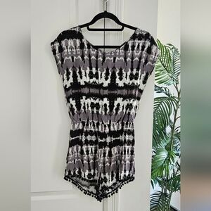 🎁Black and White Tie-Dye Romper